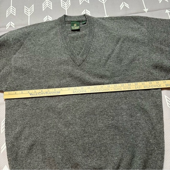 Nordstrom Men's Sweater Sz L 100% Lambswool Crew Neck Pull On Gray - Picture 3 of 7